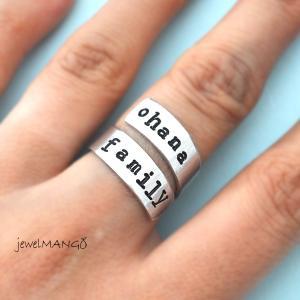 Ohana Family Ring, Custom Ring, Personalized Ring,..