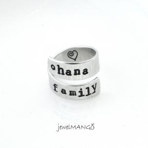 Ohana Family Ring, Custom Ring, Personalized Ring,..